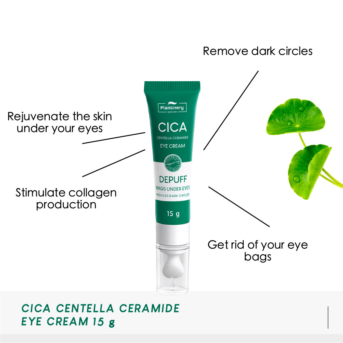 Plantnery Cica Centella Ceramide Eye Cream (DUO SET) RIOFI SHOP